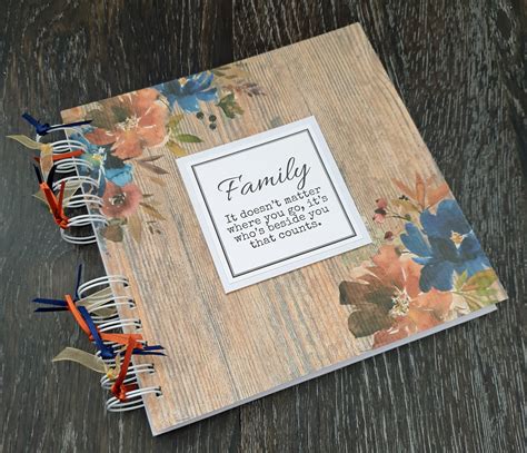 Family Memory Book, 8" x 8" scrapbook in gift box - Keep It In A Frame