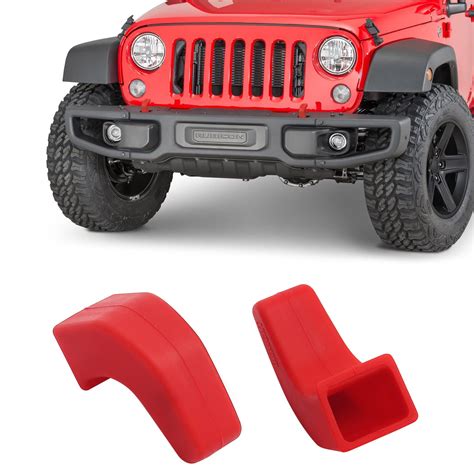 Snapklik.com : DKMGHT Factory Bumper Tow Hook Covers For Jeep Wrangler ...