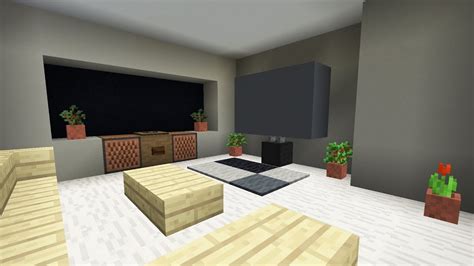 Minecraft Living Room / TV Room Interior with Stereo System - YouTube