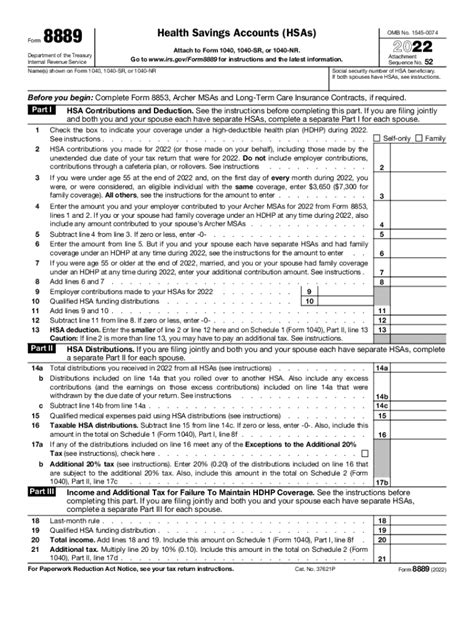 2022 Form IRS 8889 Fill Online, Printable, Fillable, Blank - pdfFiller