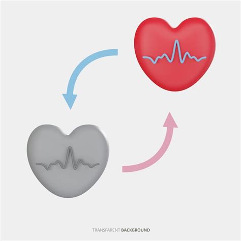 Premium PSD | Heart transplant illustration