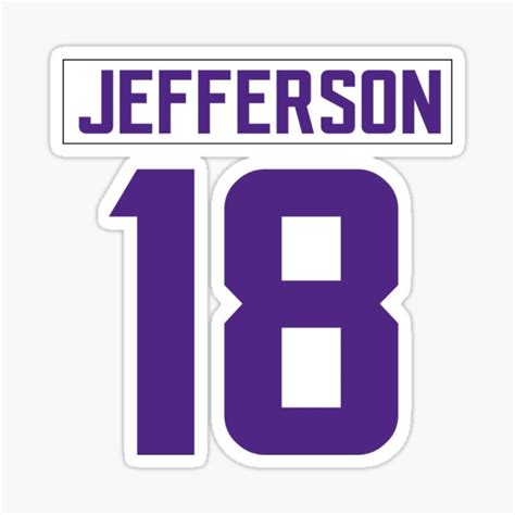 "Justin Jefferson Vikings" Sticker by GlazeDesigns | Redbubble