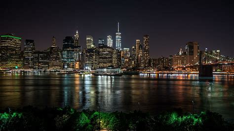 HD wallpaper: cityscape, new york city, skyline, reflection, metropolis ...