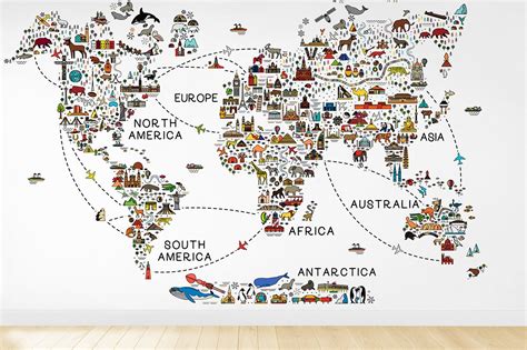 World Travel Map (906276) | Decorations | Design Bundles