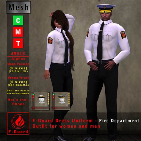 Second Life Marketplace - F-Guard Dress Uniform - Fire Department ...