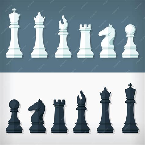 Premium Vector | Flat style chess pieces design