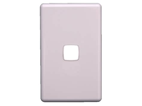 Grid Plate and Cover for 1 Gang Switch - White - Ozlite