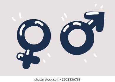 Cartoon Vector Illustration Gender Symbols Male Stock Vector (Royalty ...