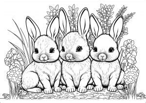 Coloring Pages Of Cute Bunnies