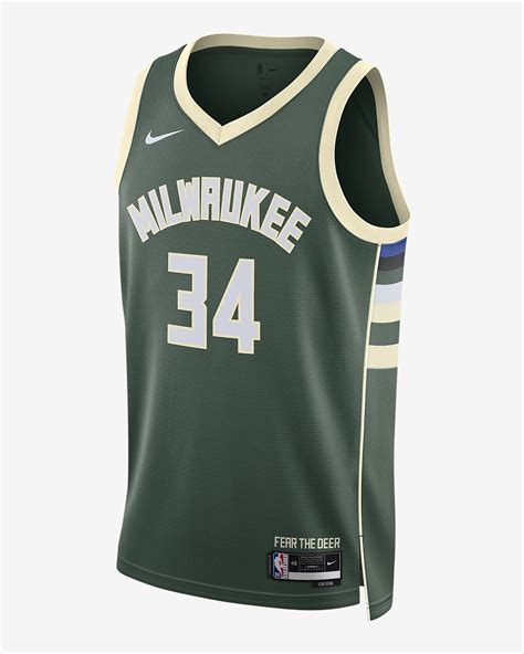 Milwaukee Bucks Icon Edition 2022/23 Nike Dri-FIT NBA Swingman Jersey ...