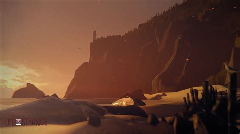 Arcadia Bay, Life Is Strange, Sunset, Lighthouse, Whale, Beach, Water ...