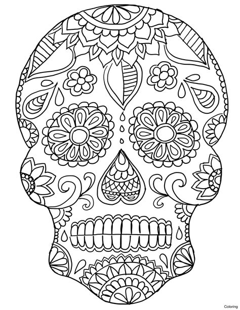 Printable Dia De Los Muertos Coloring Pages - Printable Word Searches