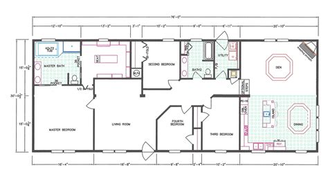 4 Bedroom Floor Plan F-663 - Hawks Homes | Manufactured & Modular ...