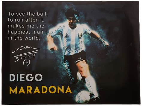 777 Tri-Seven Entertainment Diego Maradona Poster Football Soccer Quote ...