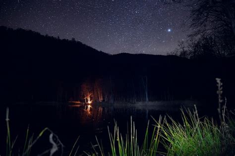 Premium Photo | Beautiful night view of the river