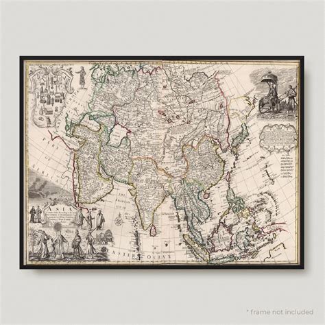 1714 Asia 18th Century Antique Map of Asia Old Map of Asia - Etsy