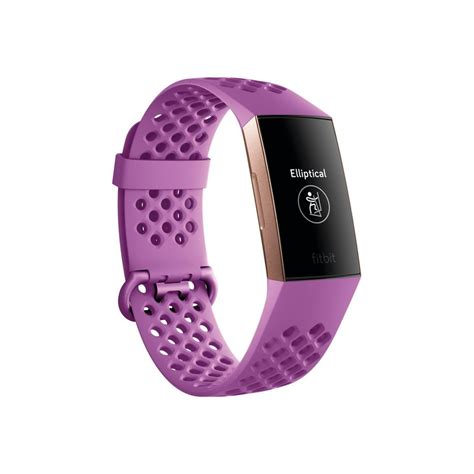 Fitbit Charge 3 - Rose gold - activity tracker with sport band - berry ...