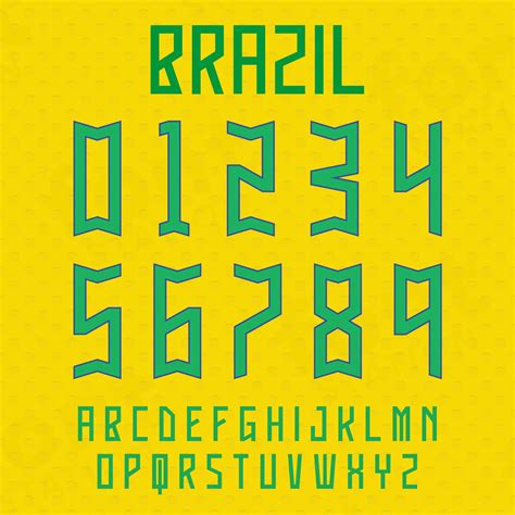 Brazil Jersey Font - Soccer World Cup 2022