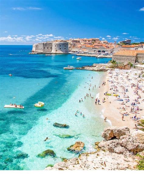 Banje Beach - Dubrovnik - Croatia 🏖 🌊 🚣 ☀ Great photo by @timotej # ...