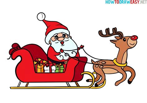 How to Draw Santa Claus on a Sleigh - Step by Step Guide