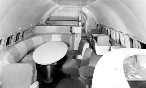 Interior of the Boeing 307 (Stratoliner) owned by Howard Hughes ...