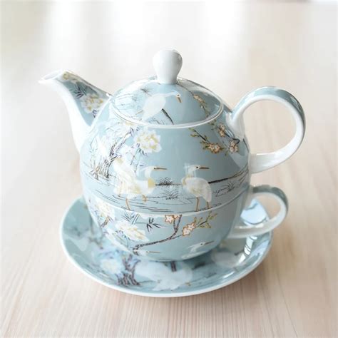 British Bone porcelain Tea Set Single Cup Pot Afternoon Tea Set Teapot ...