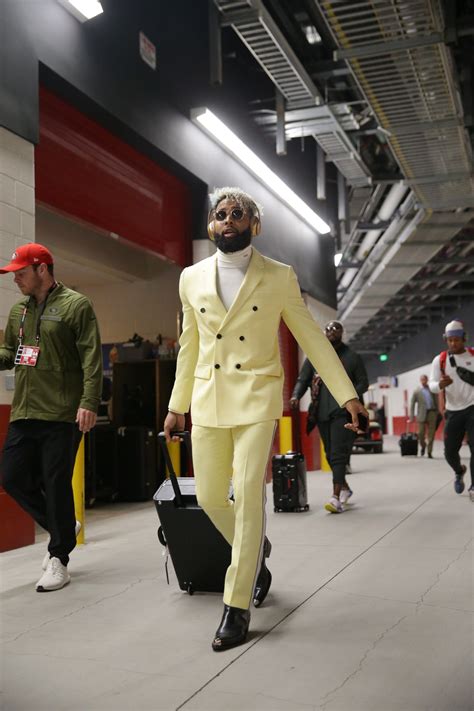 Odell Beckham Jr. Wears a Yellow Calvin Klein Suit to Monday Night ...