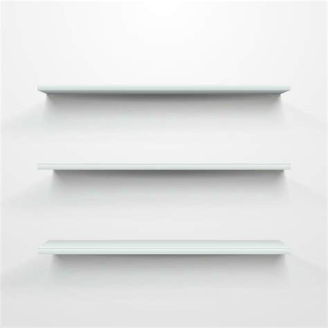 Empty white shelves on light grey background. 35996928 Vector Art at ...