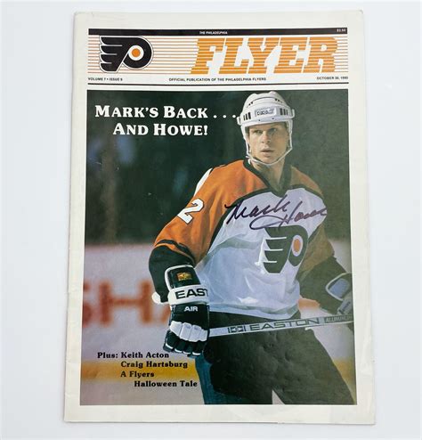 Mark Howe Autographed Philadelphia Flyers Program - October 30, 1990 ...