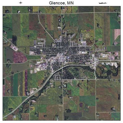 Aerial Photography Map of Glencoe, MN Minnesota