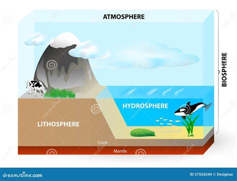 Biosphere Is A Zone Of Life On Earth Vector Illustration ...