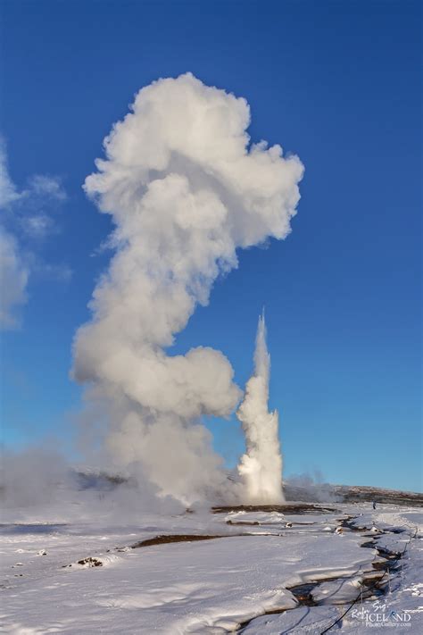 Iceland │ Strokkur Geyser │ Winter Landscape Photography Iceland Photo ...