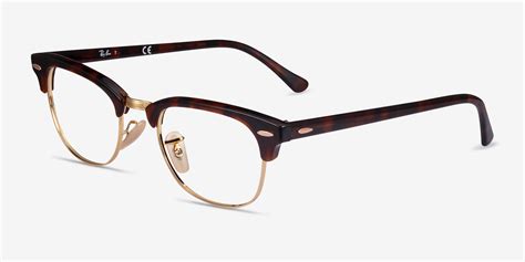 Ray-Ban RB5154 Clubmaster - Browline Gold Tortoise Frame Eyeglasses ...