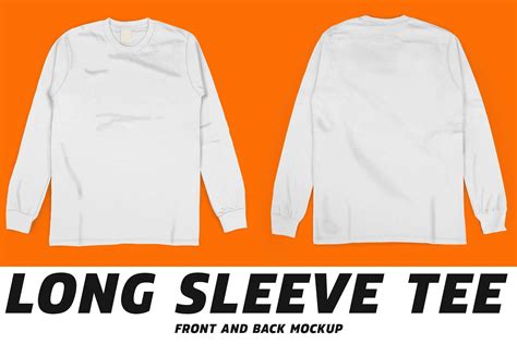 LONG SLEEVE TEE MOCK UP | Shirt mockup, Long sleeve tees, Tees