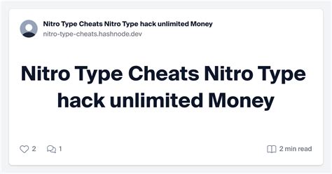 Nitro Type Cheats Nitro Type hack unlimited Money