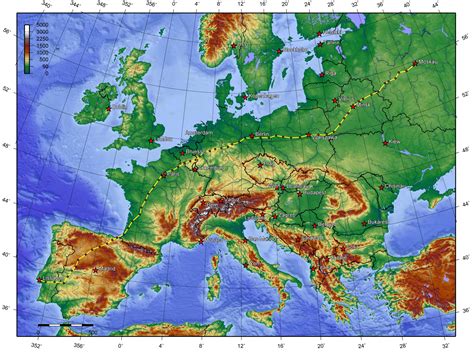 Topographic Map Of Europe