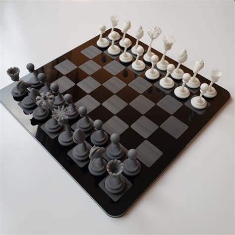 Download STL file Modern Chess Set (high-res, SLA, whole set) • 3D ...