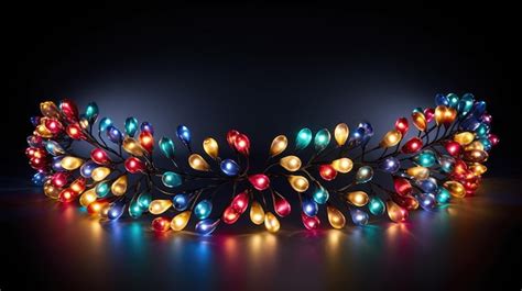 Premium AI Image | a festive arrangement of Christmas lights forming ...