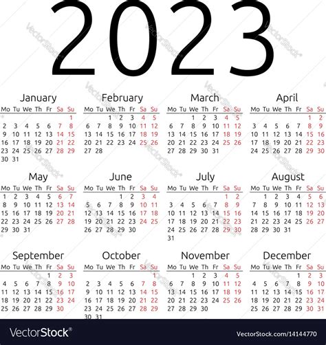 free 2023 calendar monday start download printable templates online ...