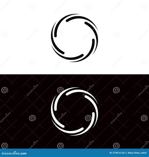 Black and White Circle Vector Logo Template Design Stock Vector ...