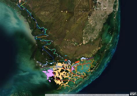 Charts & Maps Top Spot Map Everglades Park Chatham River to North Fla Bay