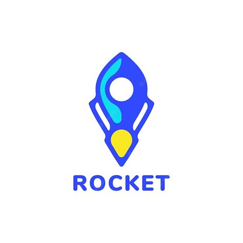 Premium Vector | Blue rocket logo template