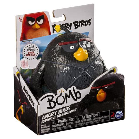 Angry Birds Explosive Talking Bomb Black Figure Collection By Spin ...