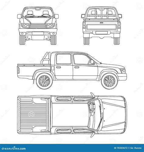 Car Pickup Truck Vector Illustration | CartoonDealer.com #70303672