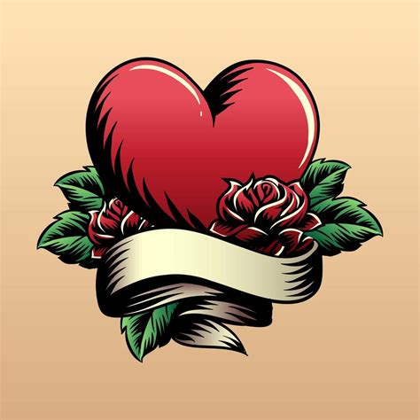 Heart Tattoo Vector 226419 Vector Art at Vecteezy