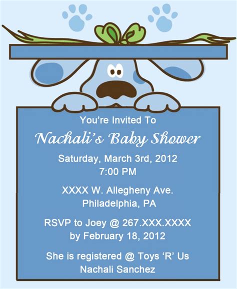 Blues Clues Baby Shower Invitation, Digital or Printed - Etsy