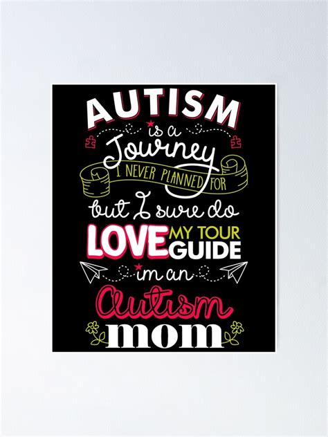 "Autism Journey Autism Mom Quote" Poster for Sale by TeeVision | Redbubble