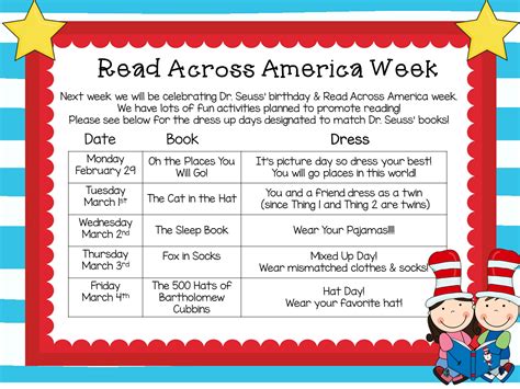 Read Across America Spirit Week Ideas - IDEASWA