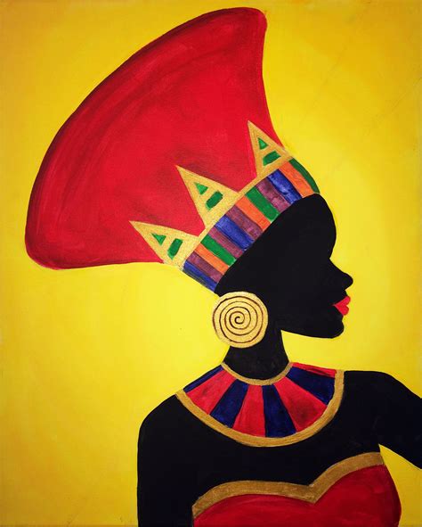 African Queen #acryliconcanvas #canvastherapy #paint #africanart # ...