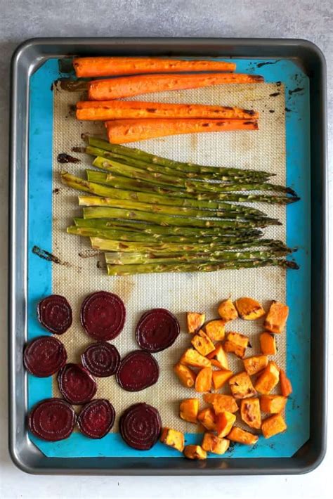 Roasted Veggie Spring Power Bowl with turmeric tahini dressing • Fit ...